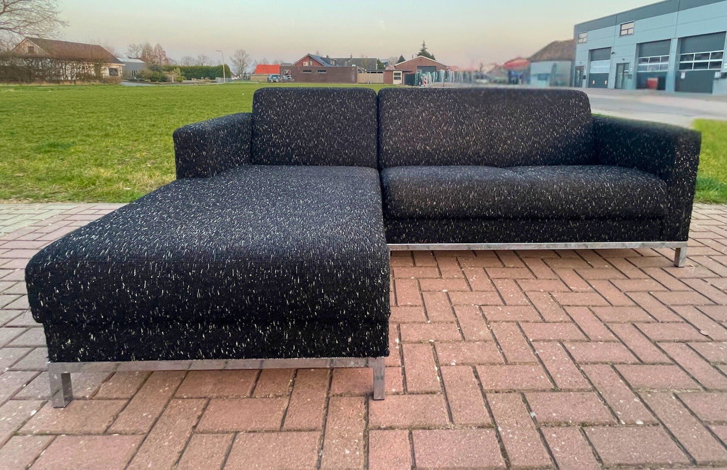 GRATIS LEVERING HEEL BENELUX + DACH Mooi Montel Stoffen Hoekbank
