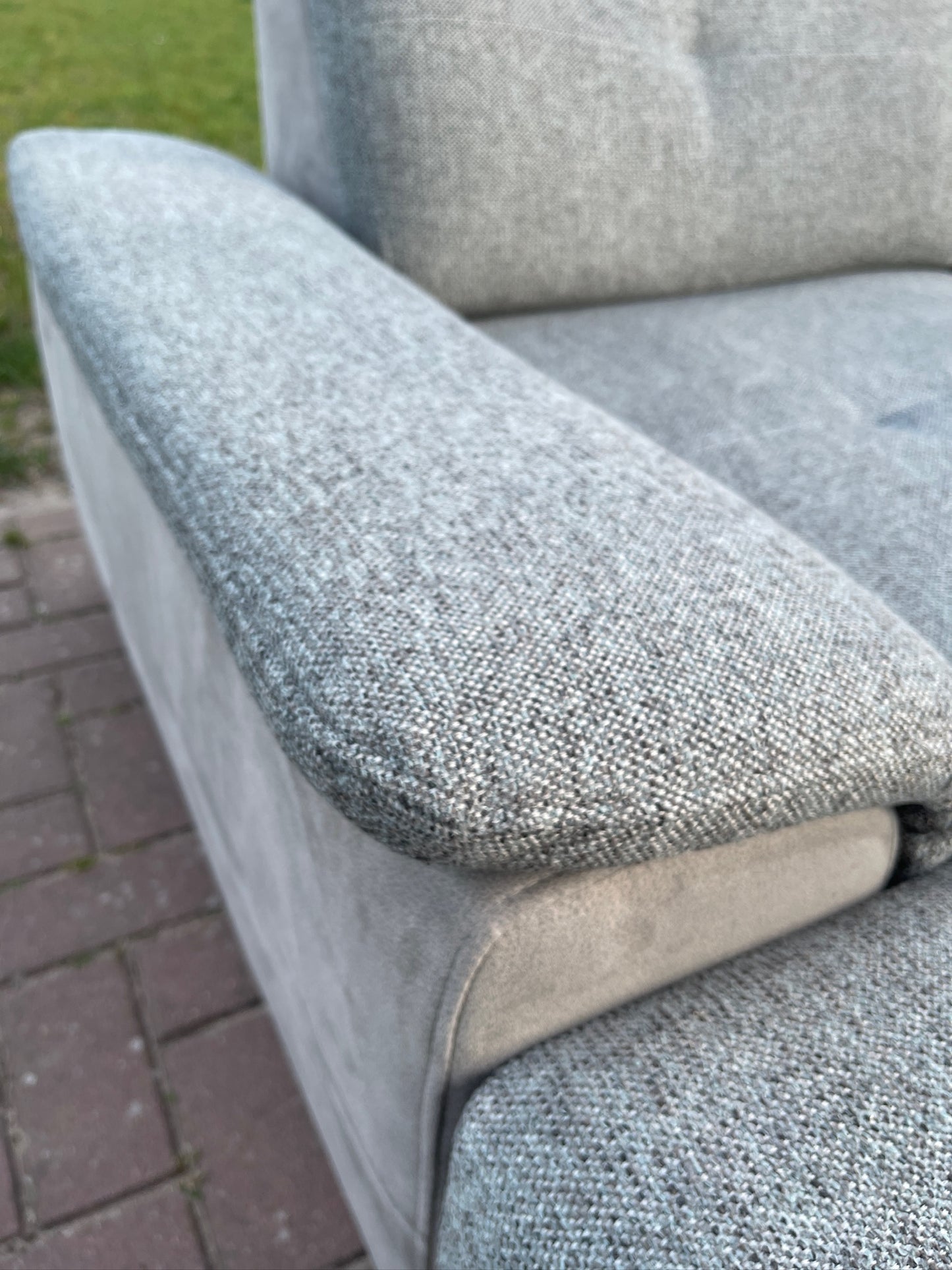 GRATIS LEVERING HEEL BENELUX + DACH Moderne Grijs Stoffen Hoekbank + Slaapfunctie