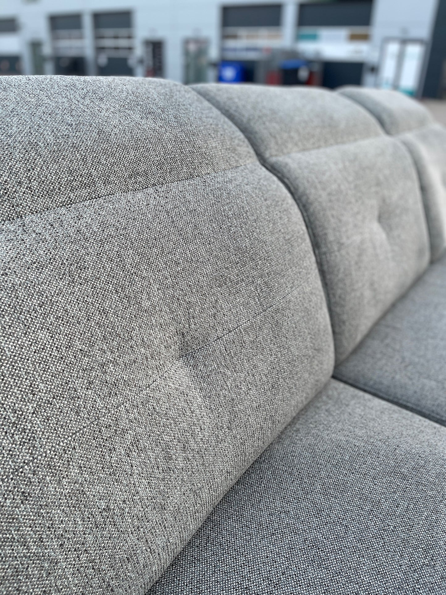 GRATIS LEVERING HEEL BENELUX + DACH Moderne Grijs Stoffen Hoekbank + Slaapfunctie