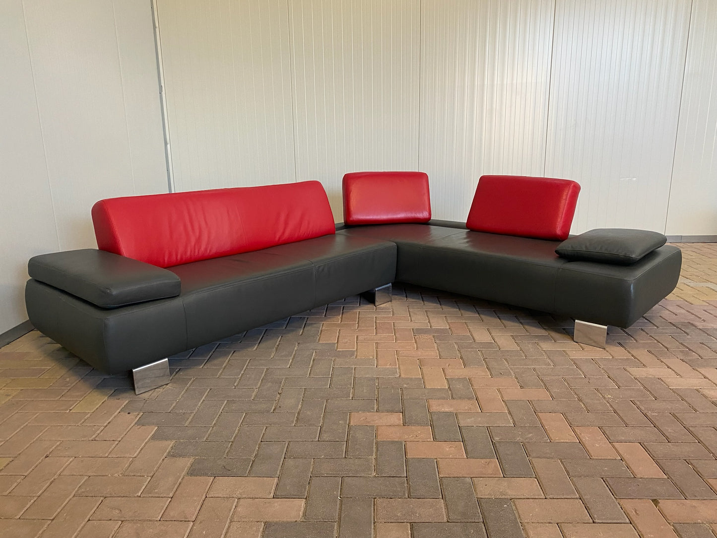 GRATIS LEVERING HEEL BENELUX + DACH Design Montel Echt Leer Hoekbank