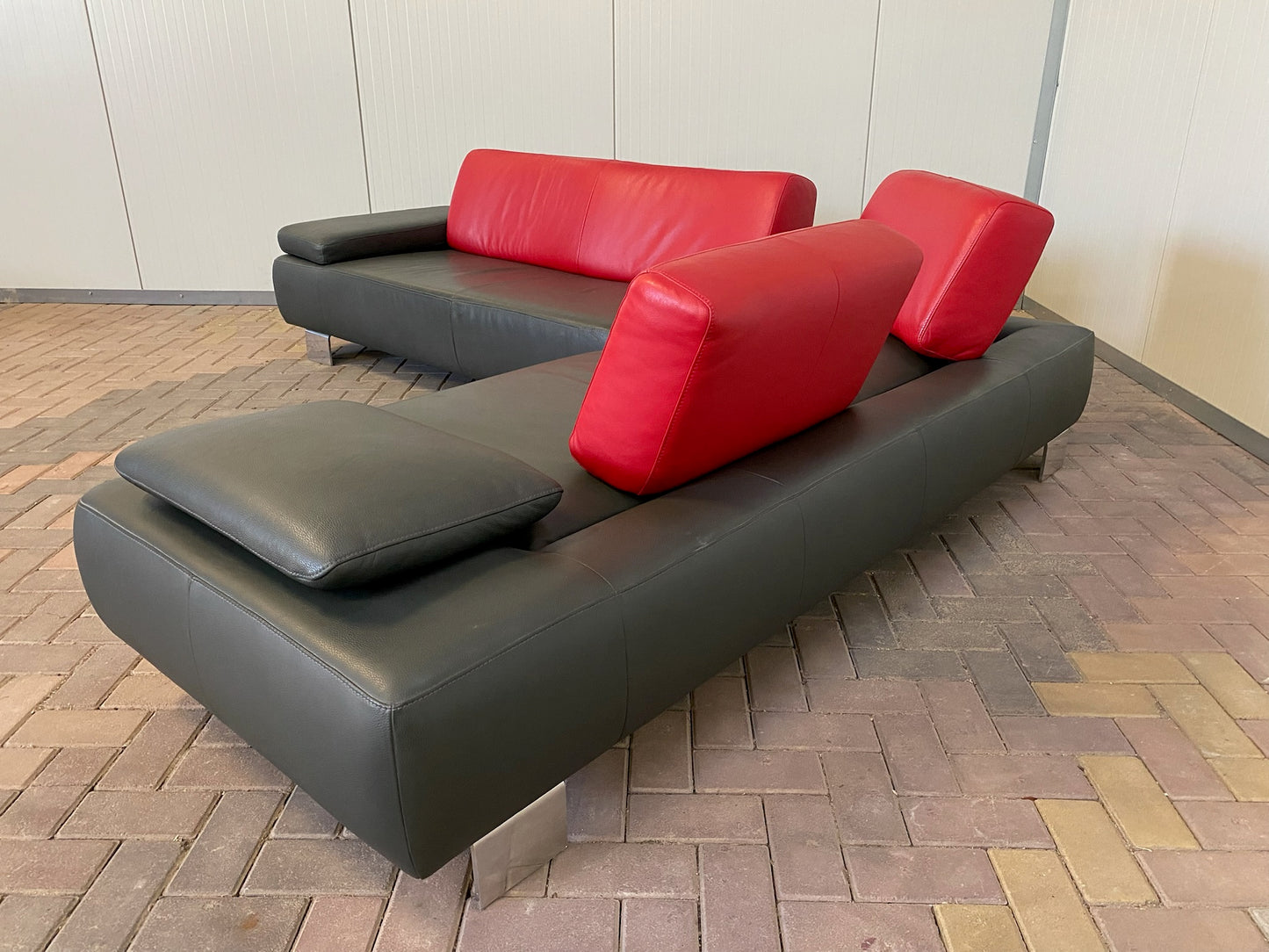GRATIS LEVERING HEEL BENELUX + DACH Design Montel Echt Leer Hoekbank