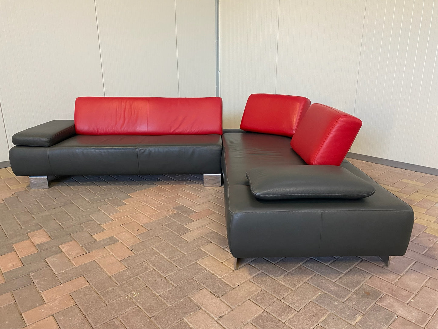 GRATIS LEVERING HEEL BENELUX + DACH Design Montel Echt Leer Hoekbank
