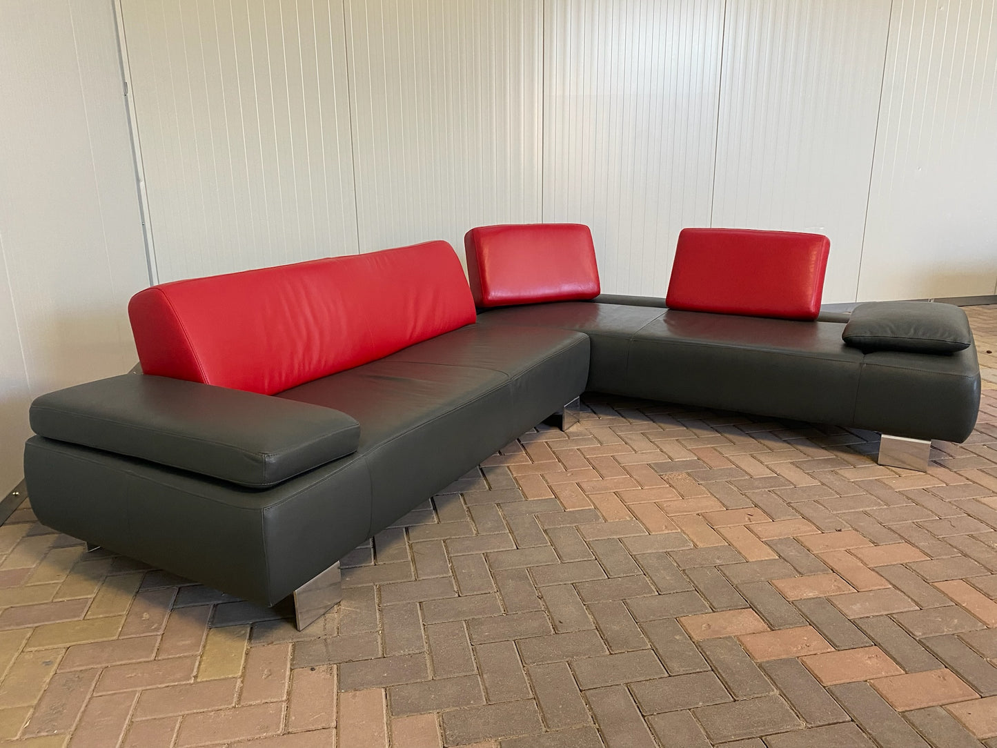 GRATIS LEVERING HEEL BENELUX + DACH Design Montel Echt Leer Hoekbank