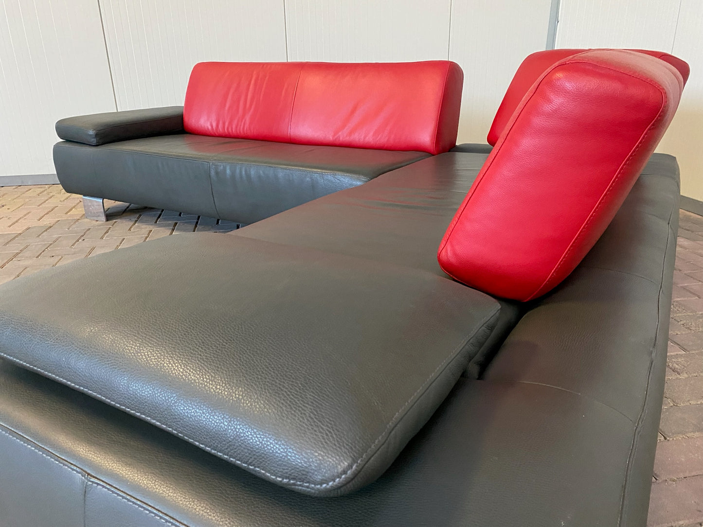 GRATIS LEVERING HEEL BENELUX + DACH Design Montel Echt Leer Hoekbank