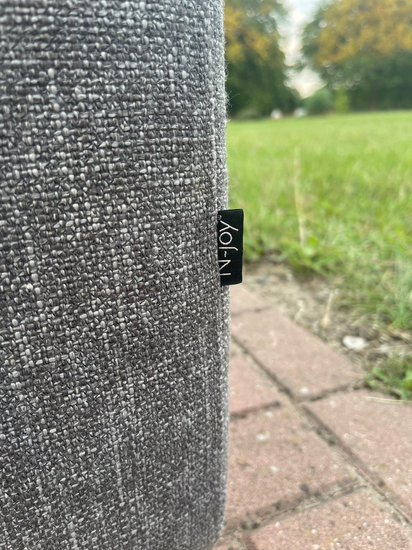 GRATIS LEVERING HEEL BENELUX + DACH N-joy Grijs Stoffen Hoekbank met Lounge Links