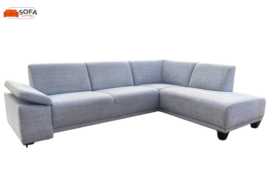Mooie Grijze Stoffen Hoekbank–Moderne Lounge Zit–Gratis Levering