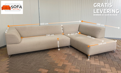Leolux Faya Lobi Design Hoekbank– Luxe Ribstof–Iconisch Nederlands Design–Gratis Levering