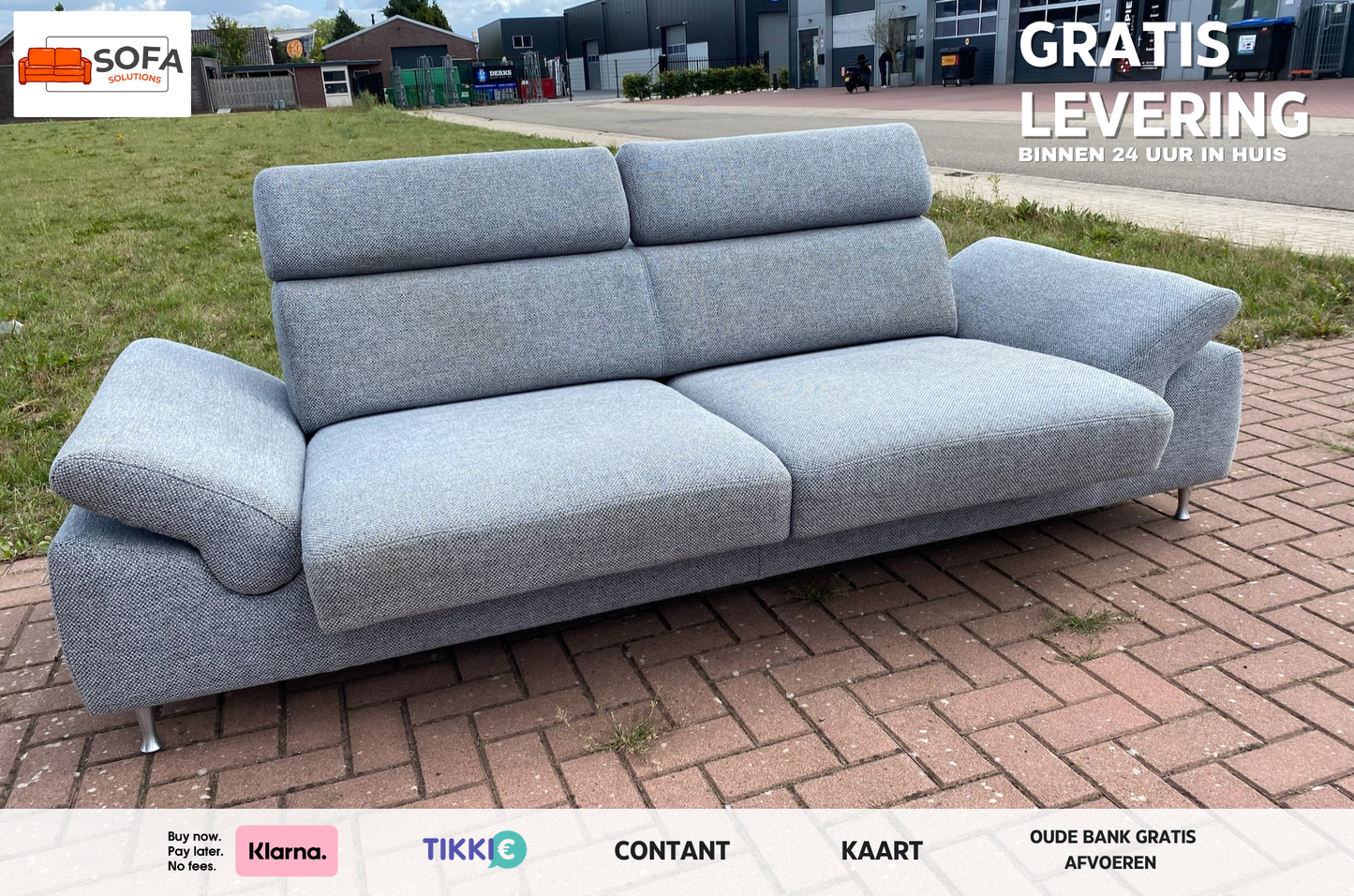 Montel Chicago stoffen 3-Zitsbank–Verstelbaar Comfort–Flexibel Lounge–Gratis Levering NL & BE
