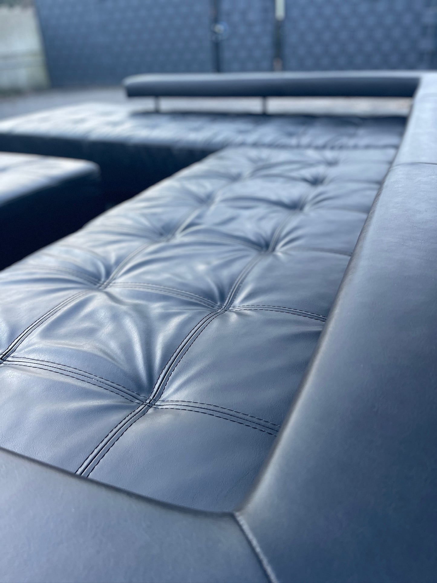 Montèl Cipriani Design Hoekbank – Zwart Echt Leer – Luxe Hocker – Gratis Levering