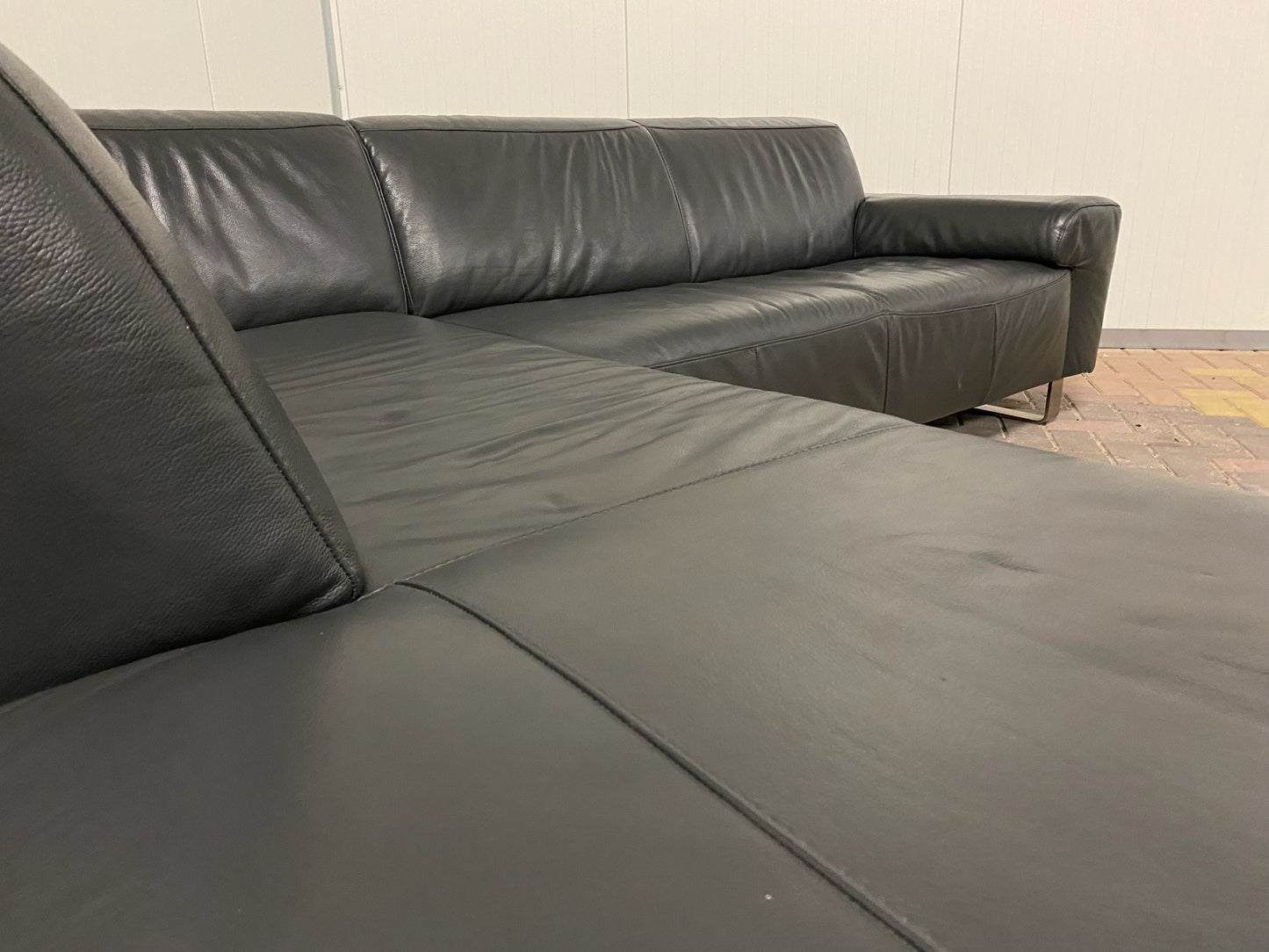 Antraciet Echt Leren Hoekbank – Premium Zitcomfort – Duurzaam Luxe Design – Gratis Levering NL & BE