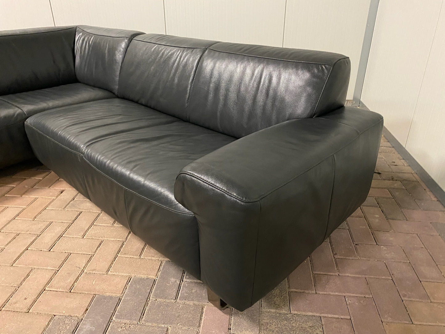 Antraciet Echt Leren Hoekbank – Premium Zitcomfort – Duurzaam Luxe Design – Gratis Levering NL & BE
