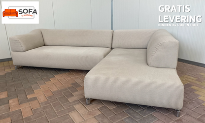 Leolux Faya Lobi Design Hoekbank– Luxe Ribstof–Iconisch Nederlands Design–Gratis Levering