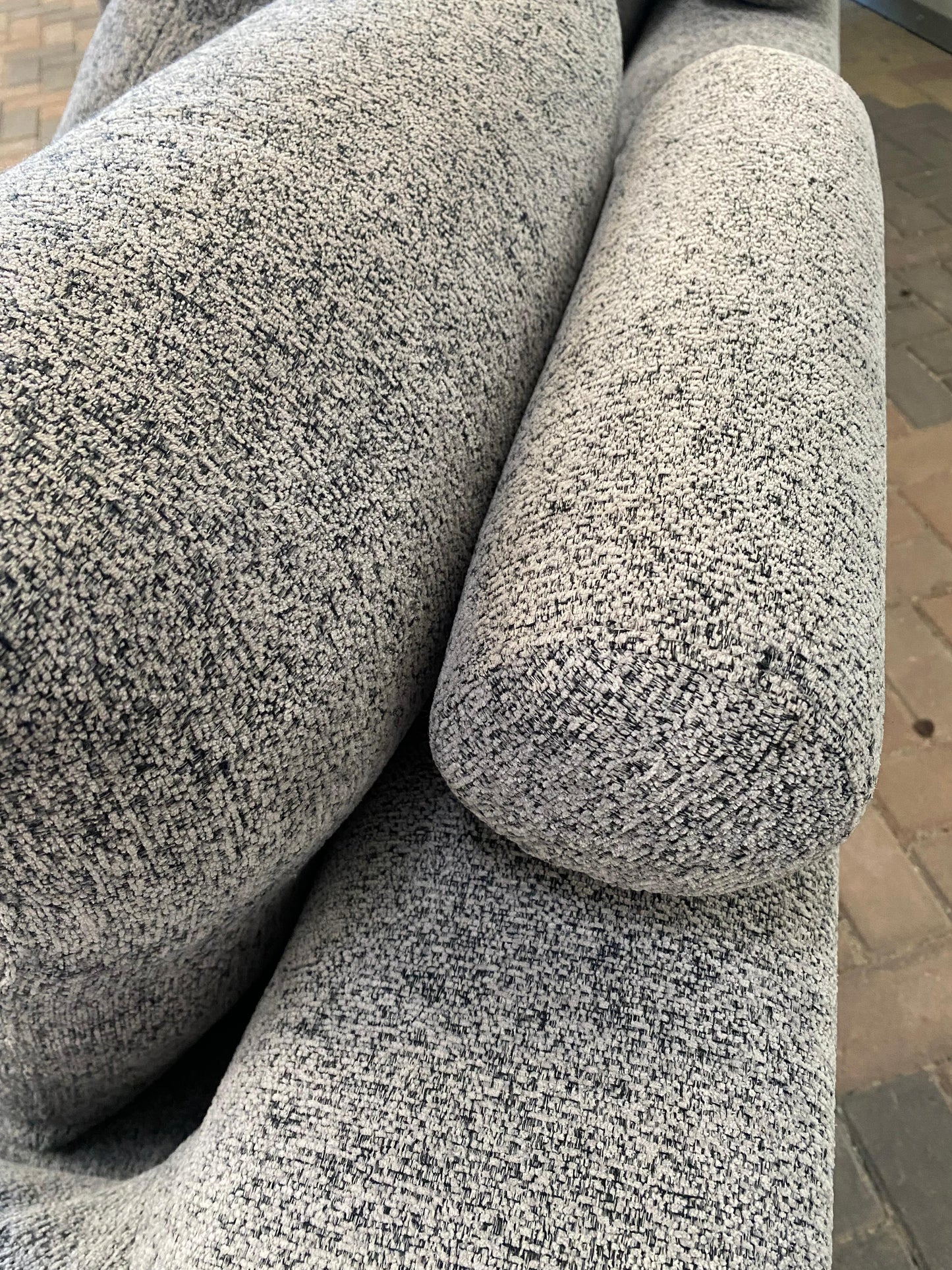 GRATIS LEVERING HEEL BENELUX + DACH Montel Grote Grijs Stoffen U-Bankstel