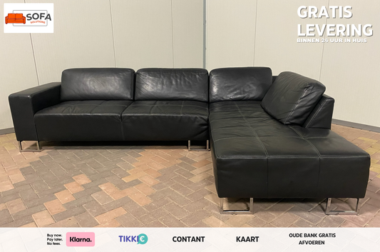 GRATIS LEVERING HEEL BENELUX + DACH Piet Klerkx Grote Leren Hoekbank