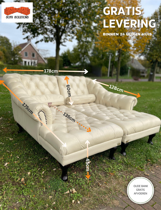 GRATIS LEVERING HEEL NL Chesterfield Chaise Lounge