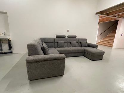 GRATIS LEVERING HEEL BENELUX + DACH Groot Grijze Stoffen U Bankstel