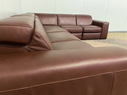 Natuzzi Editions B760 Leren Relax Hoekbank – Verstelbare Hoofdsteunen – Hoogwaardig Volnerfleer – Gratis Levering NL & BE