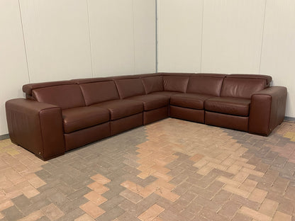 Natuzzi Editions B760 Leren Relax Hoekbank – Verstelbare Hoofdsteunen – Hoogwaardig Volnerfleer – Gratis Levering NL & BE