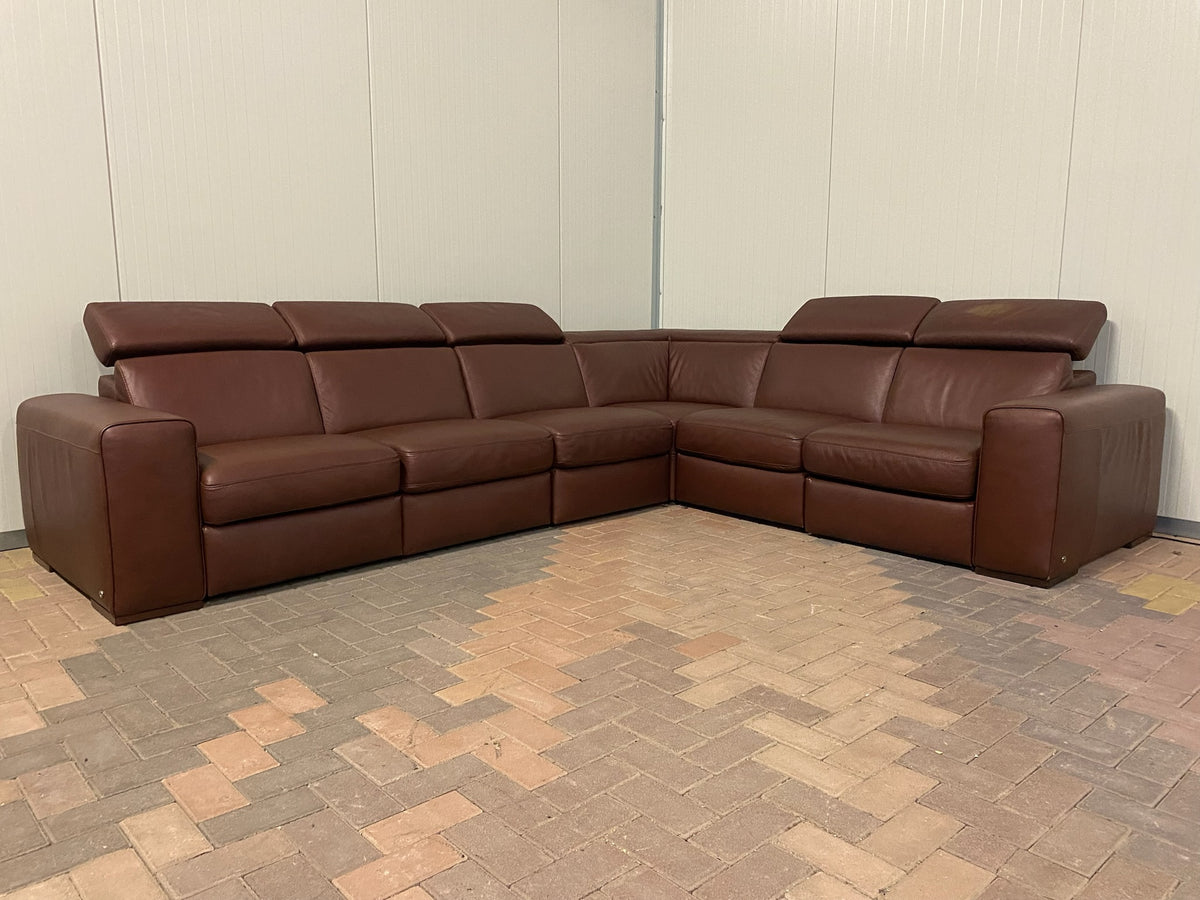 Natuzzi Editions B760 Leren Relax Hoekbank – Verstelbare Hoofdsteunen – Hoogwaardig Volnerfleer – Gratis Levering NL & BE