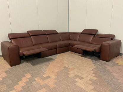 Natuzzi Editions B760 Leren Relax Hoekbank – Verstelbare Hoofdsteunen – Hoogwaardig Volnerfleer – Gratis Levering NL & BE