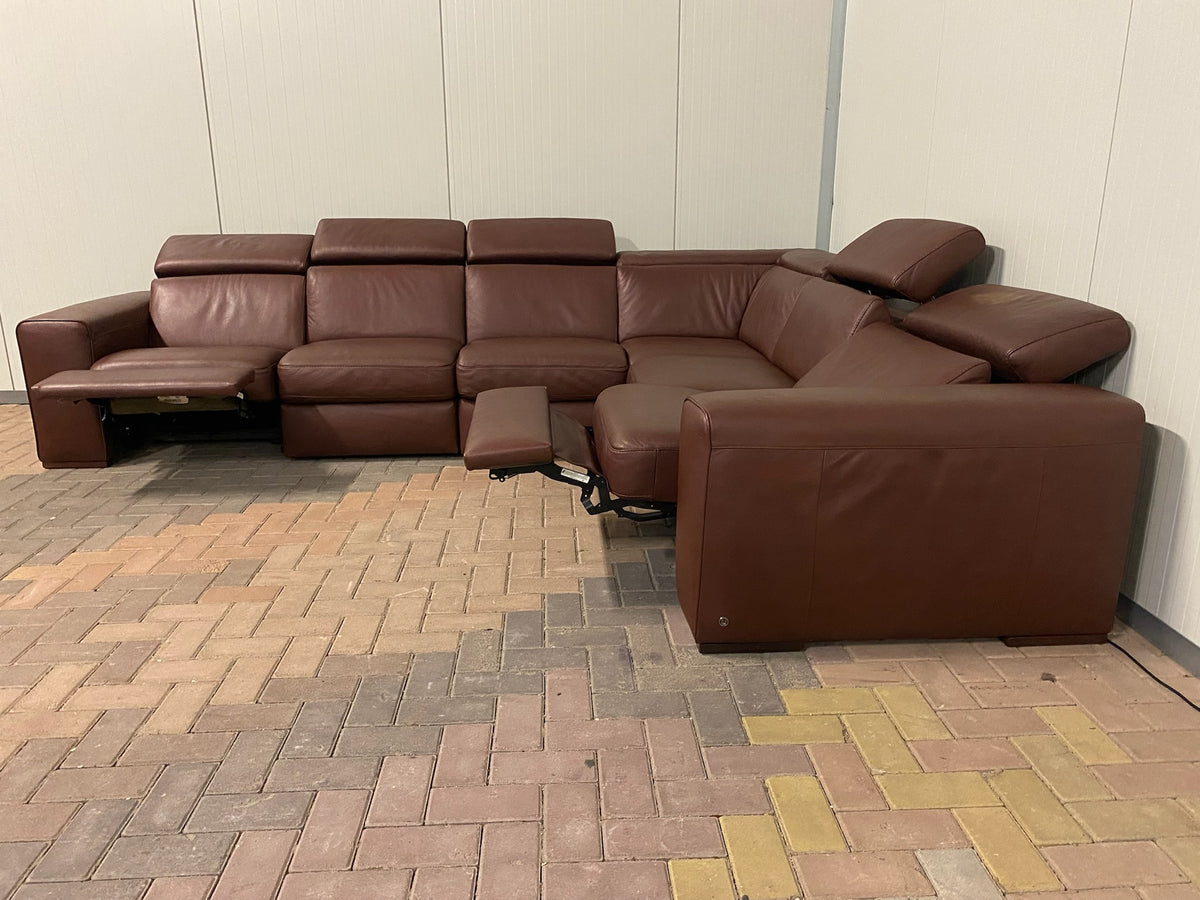 Natuzzi Editions B760 Leren Relax Hoekbank – Verstelbare Hoofdsteunen – Hoogwaardig Volnerfleer – Gratis Levering NL & BE