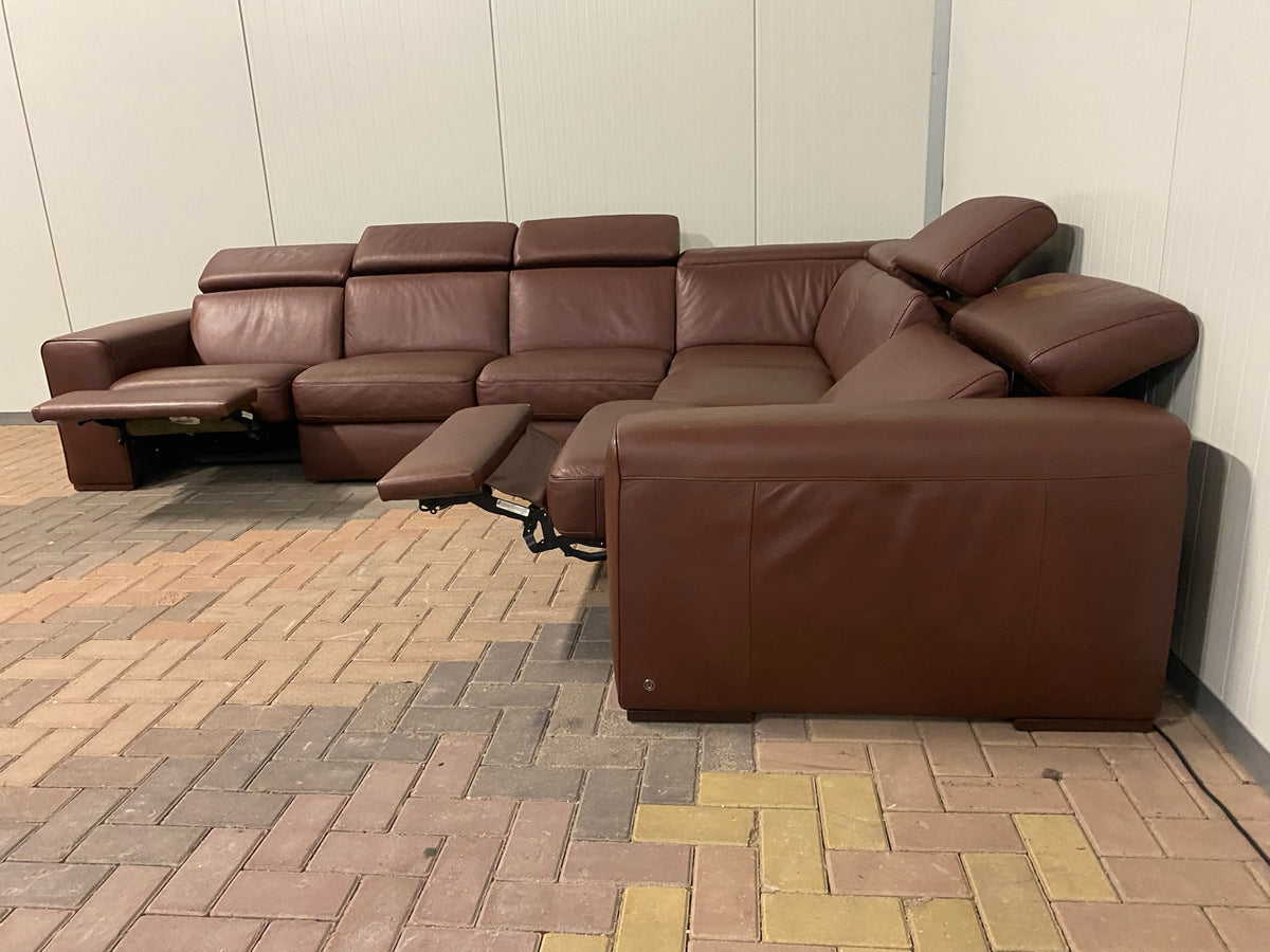 Natuzzi Editions B760 Leren Relax Hoekbank – Verstelbare Hoofdsteunen – Hoogwaardig Volnerfleer – Gratis Levering NL & BE