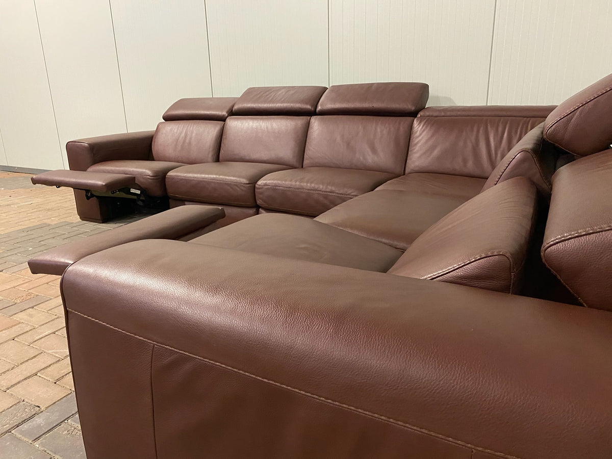 Natuzzi Editions B760 Leren Relax Hoekbank – Verstelbare Hoofdsteunen – Hoogwaardig Volnerfleer – Gratis Levering NL & BE