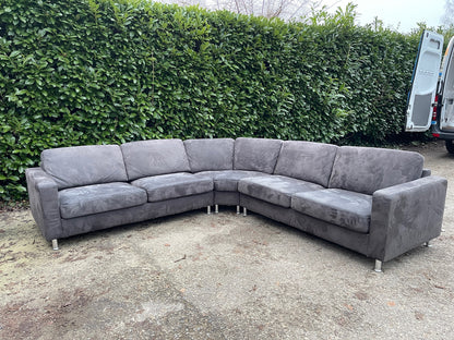 GRATIS LEVERING HEEL BENELUX + DACH Mooie Grote Antraciet Hoekbank