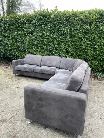 GRATIS LEVERING HEEL BENELUX + DACH Mooie Grote Antraciet Hoekbank