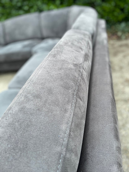 GRATIS LEVERING HEEL BENELUX + DACH Mooie Grote Antraciet Hoekbank