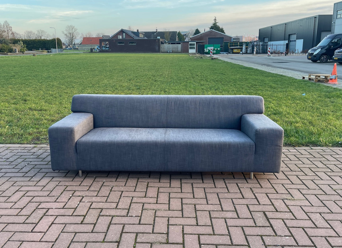 GRATIS LEVERING HEEL BENELUX + DACH Mooie Antraciet 3-zits Bank