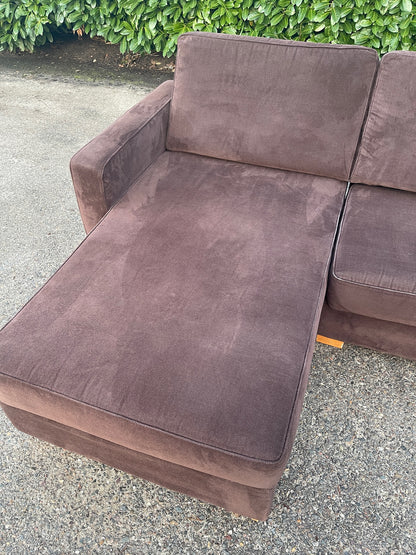 GRATIS LEVERING HEEL BENELUX + DACH Bruin Montel Stoffen Hoekbank