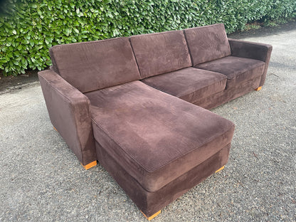 GRATIS LEVERING HEEL BENELUX + DACH Bruin Montel Stoffen Hoekbank