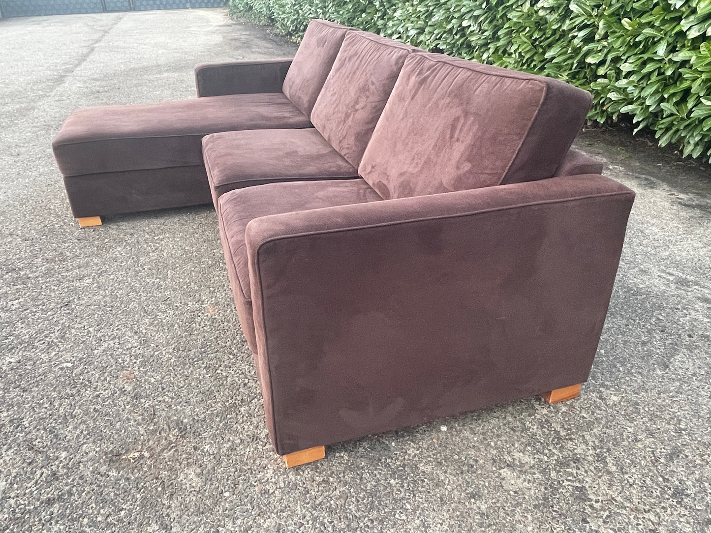 GRATIS LEVERING HEEL BENELUX + DACH Bruin Montel Stoffen Hoekbank