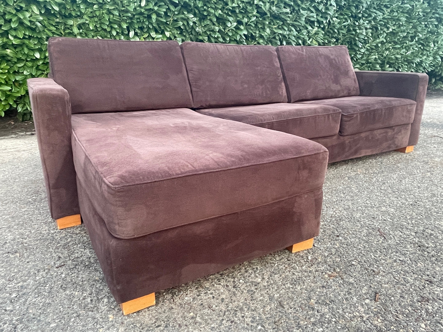 GRATIS LEVERING HEEL BENELUX + DACH Bruin Montel Stoffen Hoekbank