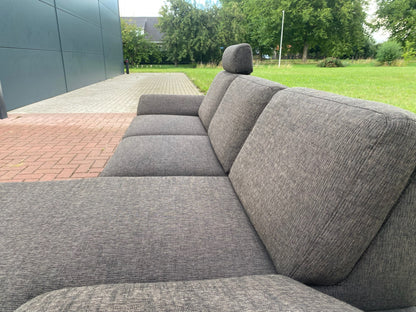 GRATIS LEVERING HEEL BENELUX + DACH Henders & Hazel Donkerbruine Stoffen Hoekbank