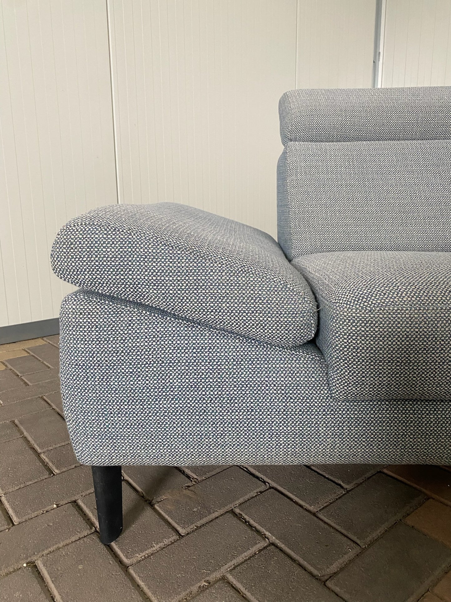 GRATIS LEVERING HEEL BENELUX + DACH Montel Grijze 3-zitsbank met Verstelbare Hoofdsteun