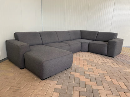 GRATIS LEVERING HEEL BENELUX + DACH Grote Stoffen Grijs U Bankstel