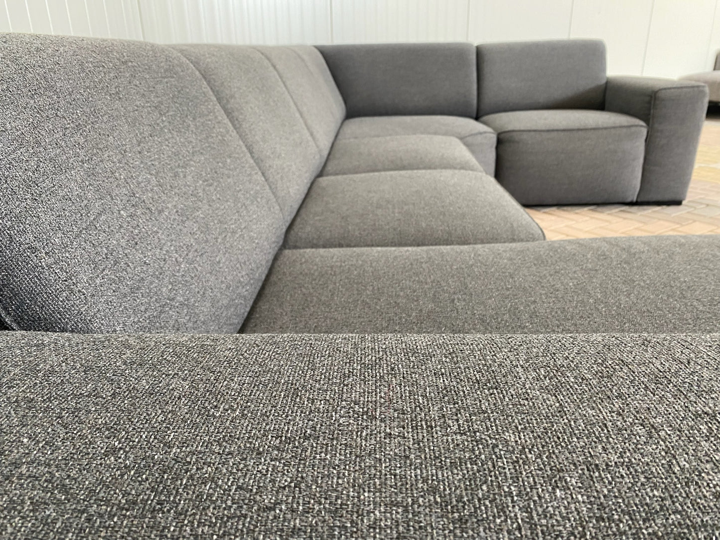 GRATIS LEVERING HEEL BENELUX + DACH Grote Stoffen Grijs U Bankstel