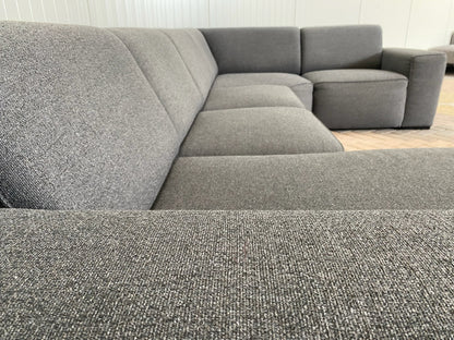 GRATIS LEVERING HEEL BENELUX + DACH Grote Stoffen Grijs U Bankstel