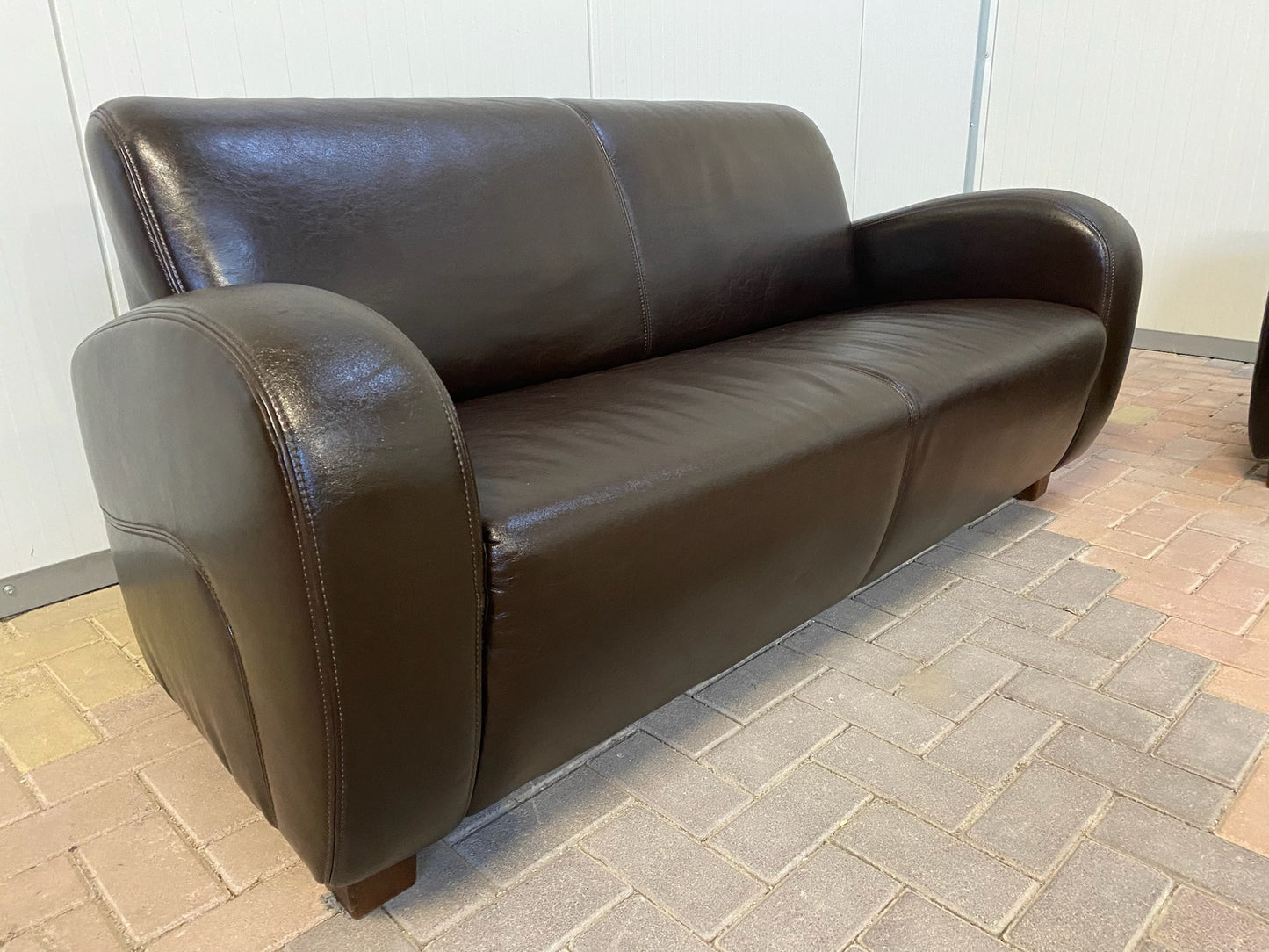 GRATIS LEVERING HEEL BENELUX + DACH Bruin Echt Leer Bankstel 3+2,5 Zits