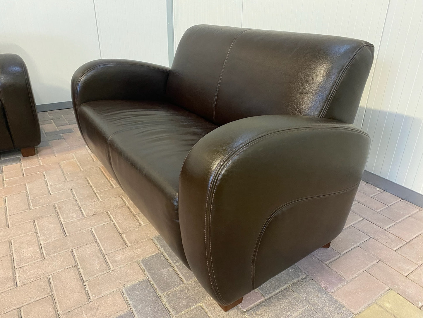 GRATIS LEVERING HEEL BENELUX + DACH Bruin Echt Leer Bankstel 3+2,5 Zits