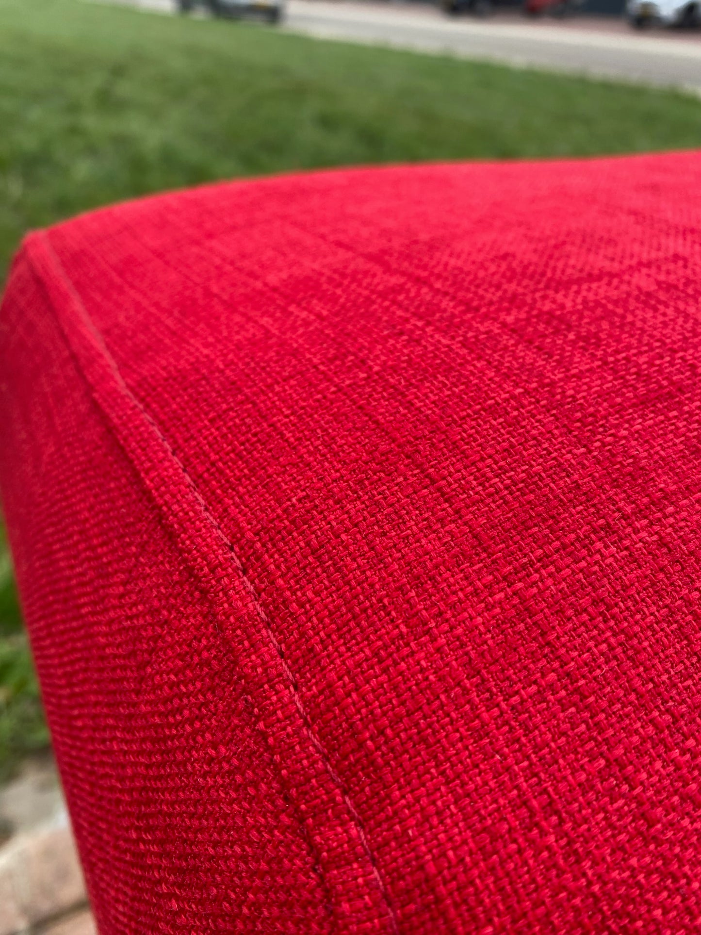 GRATIS LEVERING HEEL BENELUX + DACH Rode Stoffen Hoekbank