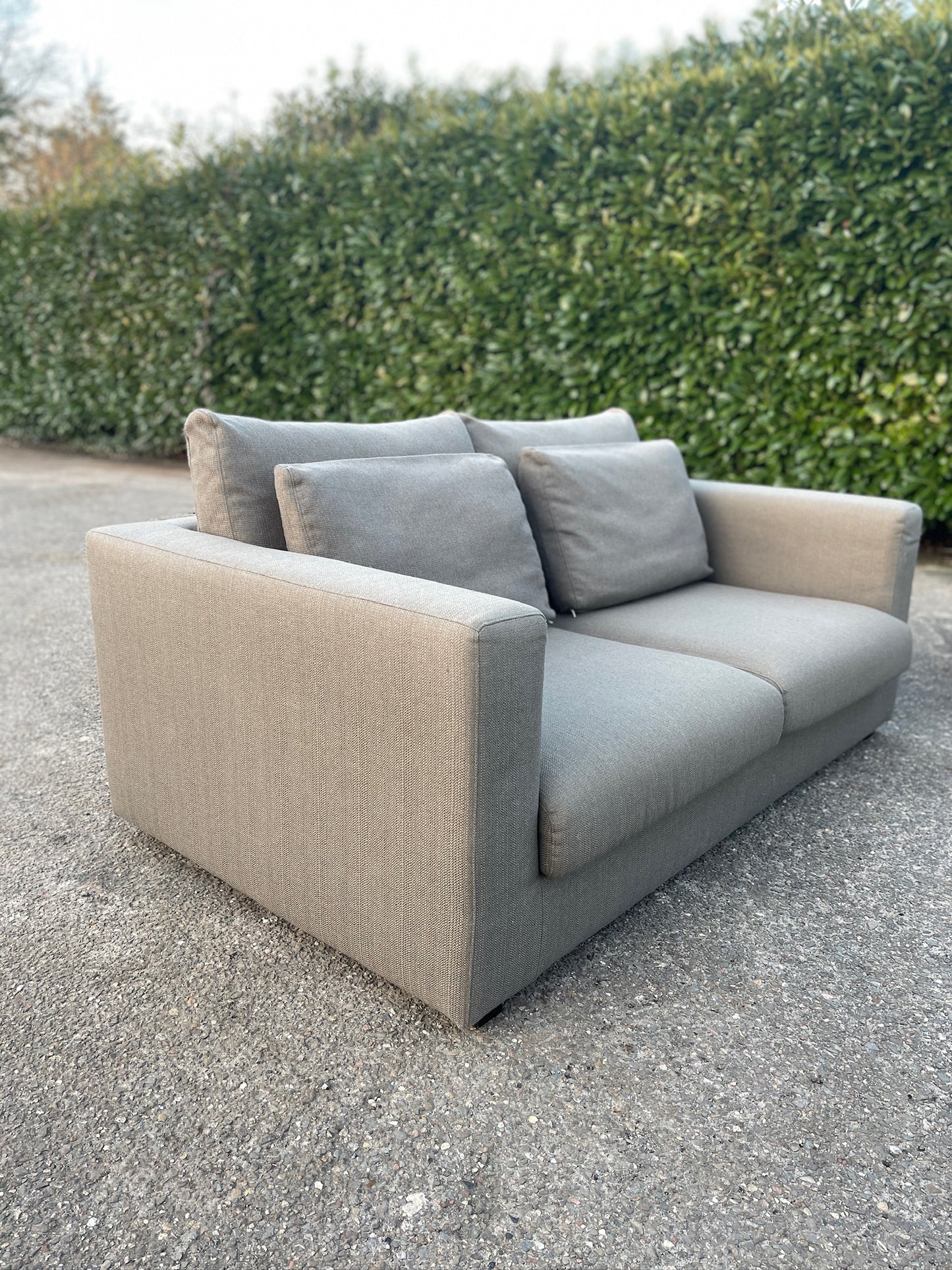 GRATIS LEVERING HEEL BENELUX + DACH Taupe VIP Seats 2x 2,5-zits Stoffen Bankstel