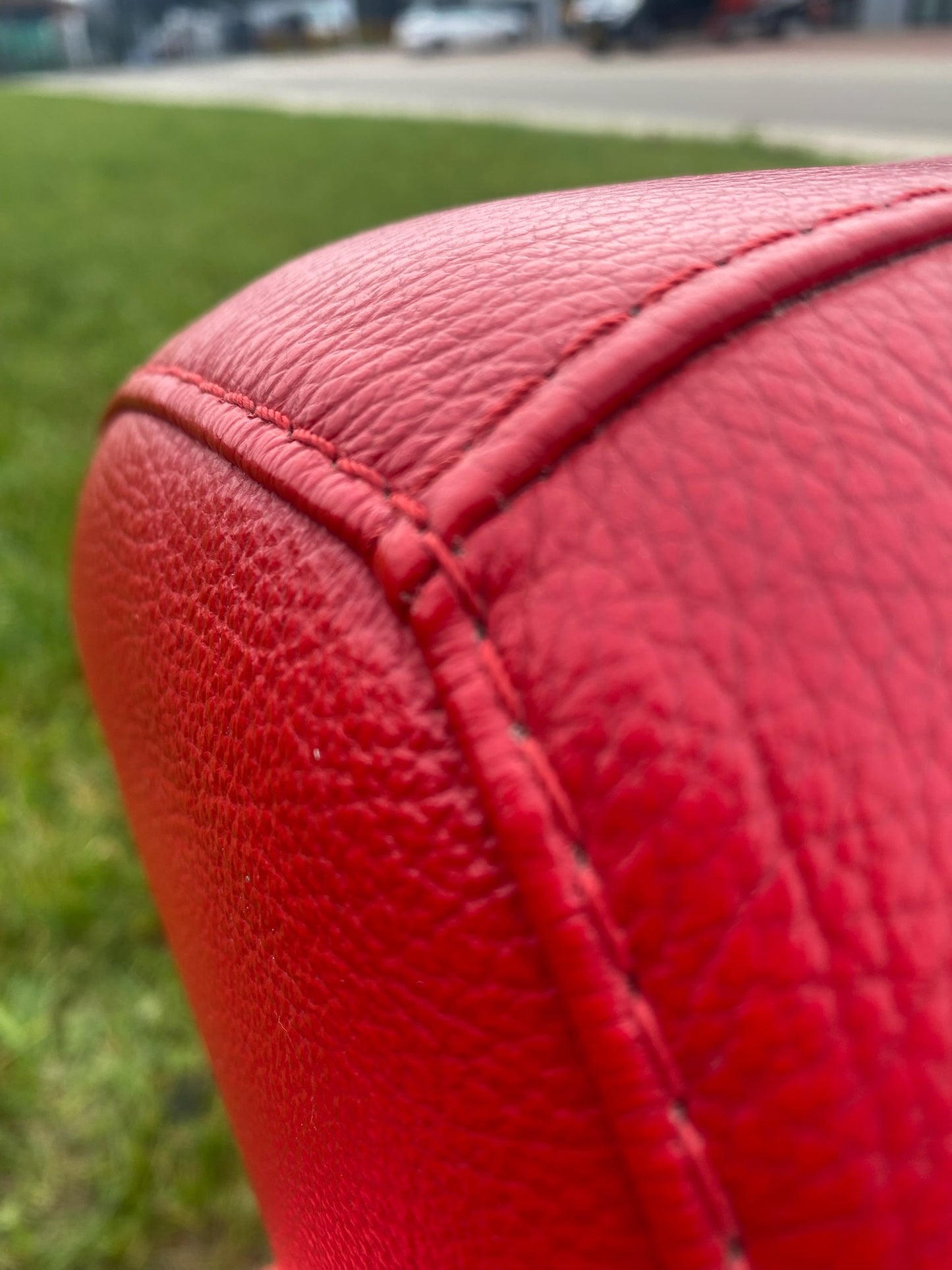 GRATIS LEVERING HEEL BENELUX + DACH Montel Rode Echt Leer Hoekbank