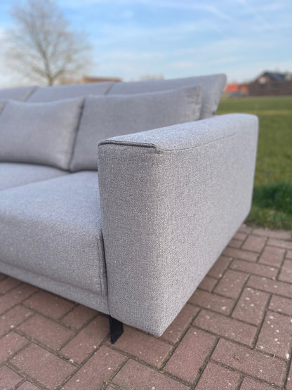 GRATIS LEVERING HEEL BENELUX + DACH Montel Grijs 4-zits Stoffen Bankstel