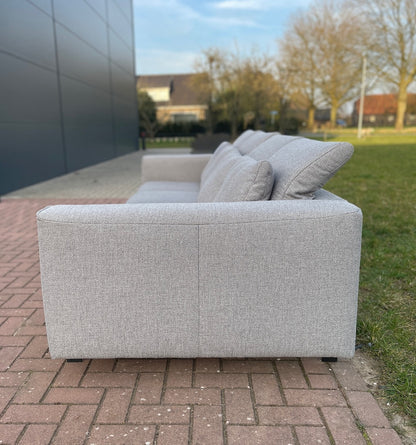 GRATIS LEVERING HEEL BENELUX + DACH Montel Grijs 4-zits Stoffen Bankstel