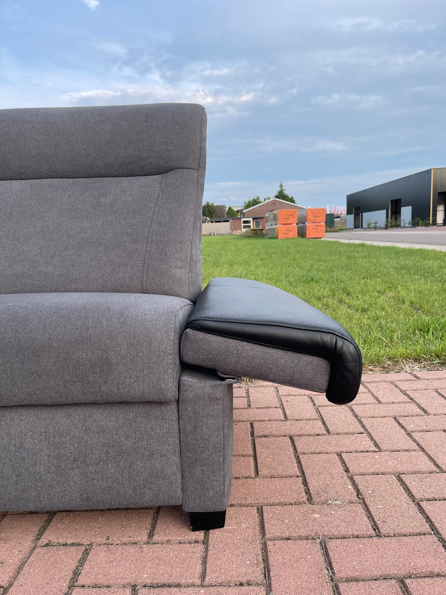 GRATIS LEVERING HEEL BENELUX + DACH 3 + 2,5 Zits Antraciet Verstelbare Bankstel