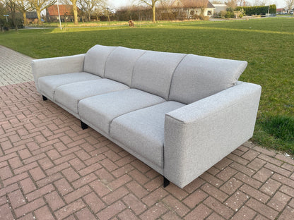 GRATIS LEVERING HEEL BENELUX + DACH Montel Grijs 4-zits Stoffen Bankstel