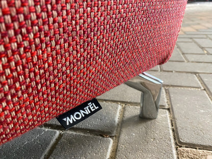 GRATIS LEVERING HEEL BENELUX + DACH Mooi Rode Stoffen Hoekbank